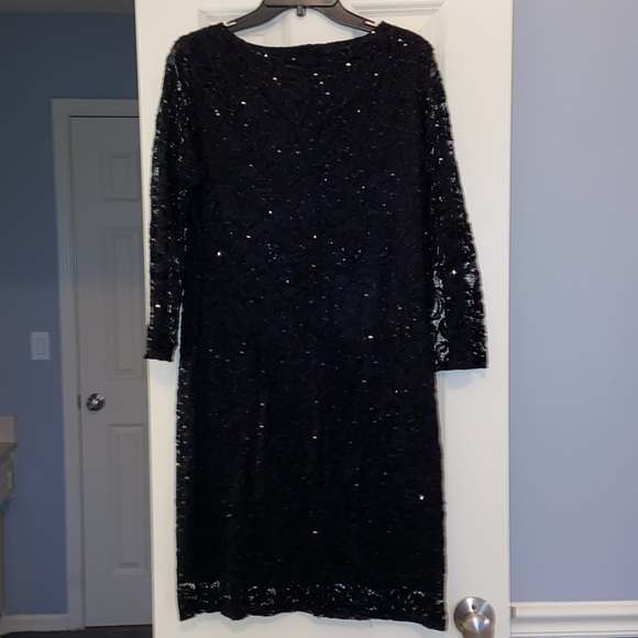 Black Lace & Sequin Dress - Picture 2 of 3